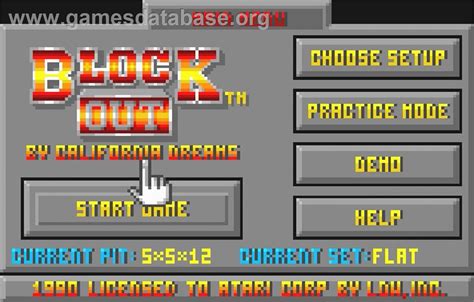 Blockout Atari Lynx Artwork Title Screen