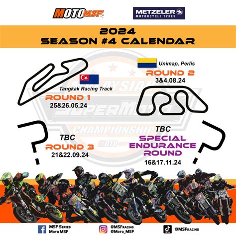 Malaysian Supermoto Championship 2024 Season 4 Calendar MotoMsf