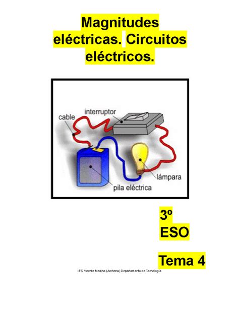 Copia de TEMA 4 Magnitudes Electricas Circuitos ELÉ Ctricos