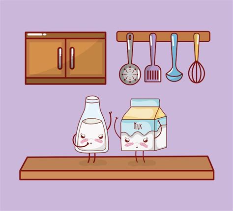 Kawaii Que Cozinha Desenhos Animados Do Potenciômetro Ilustração