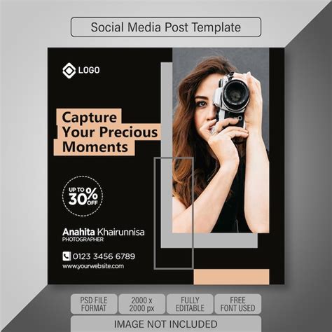 Premium Psd Photography Promotion Social Media Post Template Premium Psd