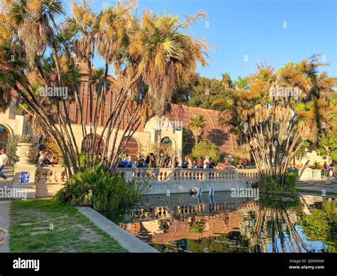 Balboa Park Botanical Building And Pond In San Diego California Usa