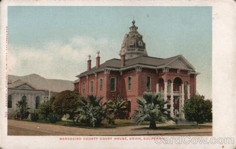 Mendocino County Court House Ukiah, CA Postcard