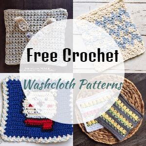 25 Free Crochet Washcloth Patterns - DIYnCrafty