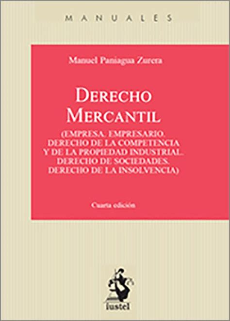 Libro Derecho Mercantil Paniagua Zurera Manuel