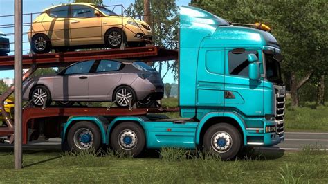 ETS 2 Scania Streamline Transporting Cars Part 3 YouTube