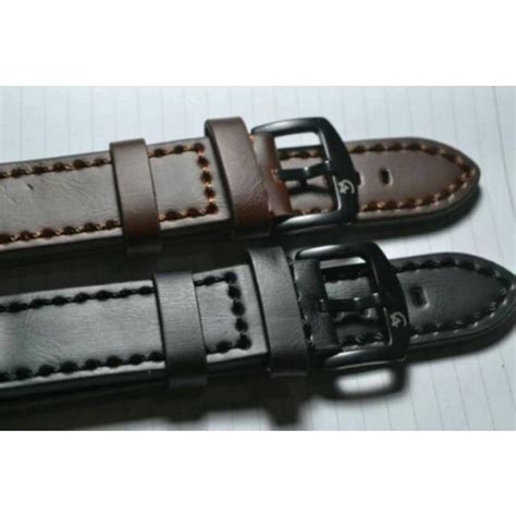 Jual Promo Strap Tali Jam Tangan Alexandre Christie Kulit Hitam Tali