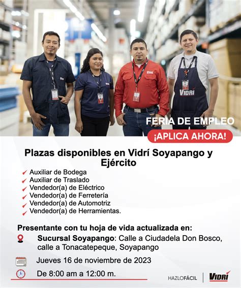 Feria de empleo Vidrí Soyapango Alianza por el empleo