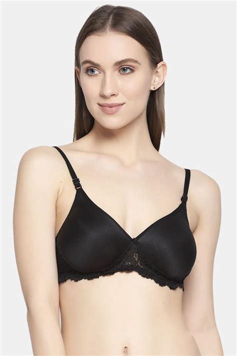 Buy Prettycat Black Solid Polycotton T Shirt Bra For Women Pcj Br