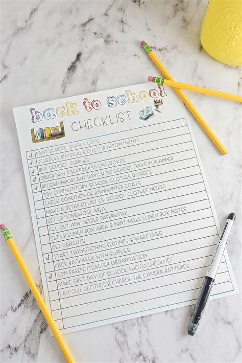 Back To School | The Checklist Free Printable by Sarah Halstead