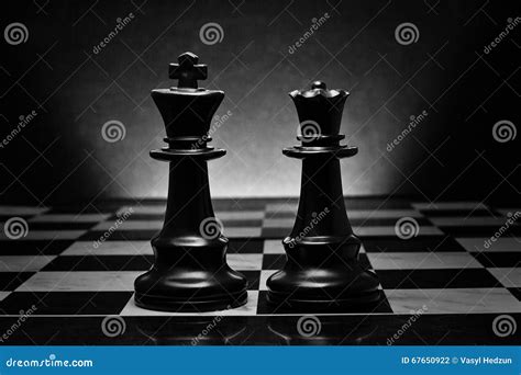 Black King And Queen Chess Pieces