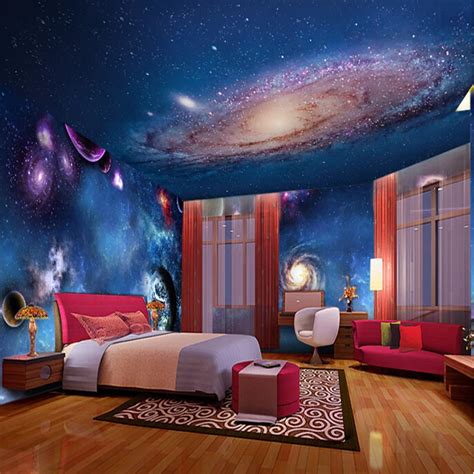 Wallpaper 3D Stereoscopic Star Nebula Night Sky Ceiling Bedroom Ceiling ...