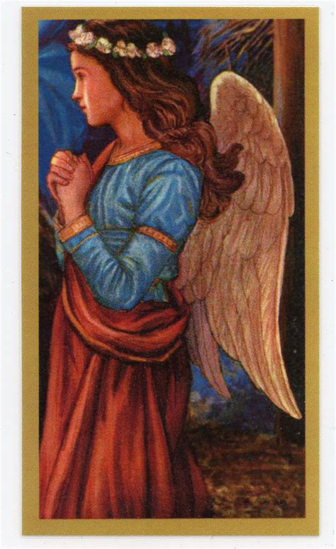 Guardian Angel Funeral Memorial Laminated Prayer Cards Pack Of 60 Catholic Pictures