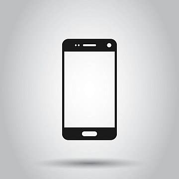 Flat Phone Icon On Isolated White Background For Mobile Hotlines Vector