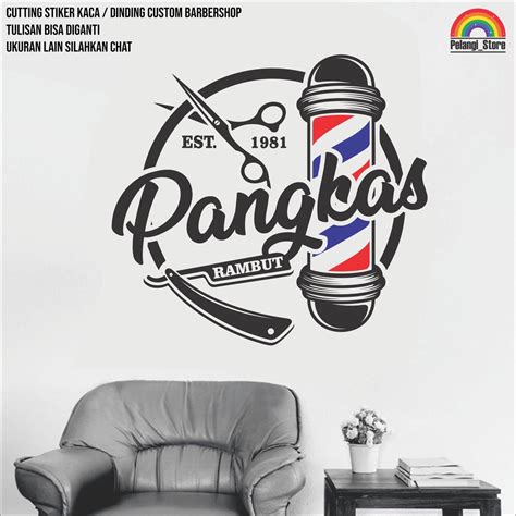 Jual Sehari Jadi Wall Sticker Stiker Dinding Cutting Barbershop