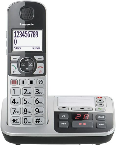 Panasonic KX TGE520GS Schnurlostelefon Mit Anrufbeantworter Silber Von