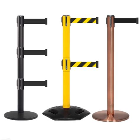 Stanchions Retractable Belt Barriers Post And Rope Stanchions