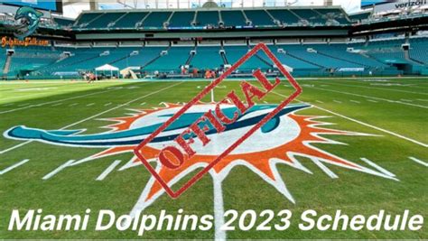 Official Miami Dolphins 2023 Schedule Miami Dolphins