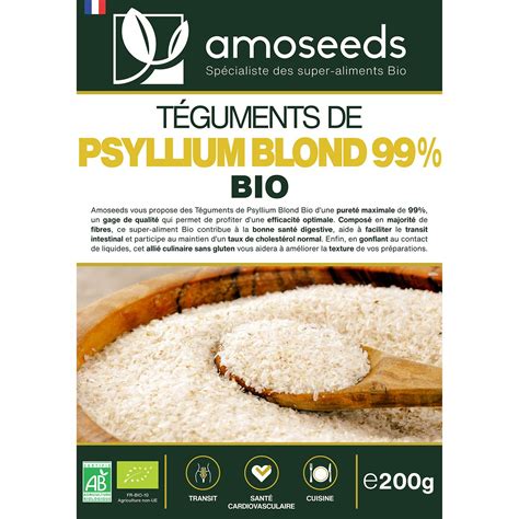 amoseeds PSYLLIUM BLOND BIO TÉGUMENTS Redcare Pharmacie