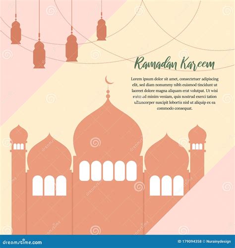 Banner Y Plantilla De Ramadan Kareem Stock De Ilustración Ilustración