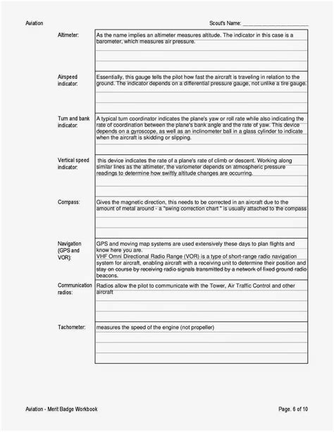 Camping Merit Badge Workbook Answer Key