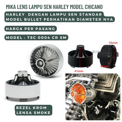 Jual MIKA LENS LAMPU SEN HARLEY MODEL CHICANO TSC 0004 CR SM Kota