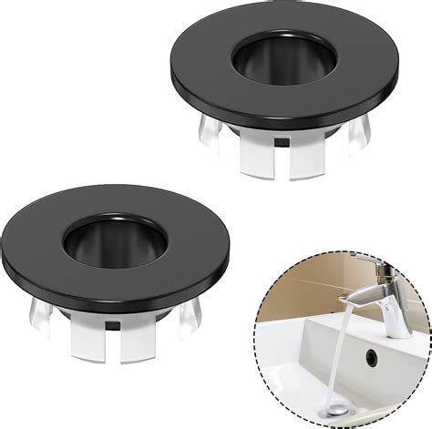 Pcs Black Overflow Ring Sink Overflow Cover Bath Overflow Cover