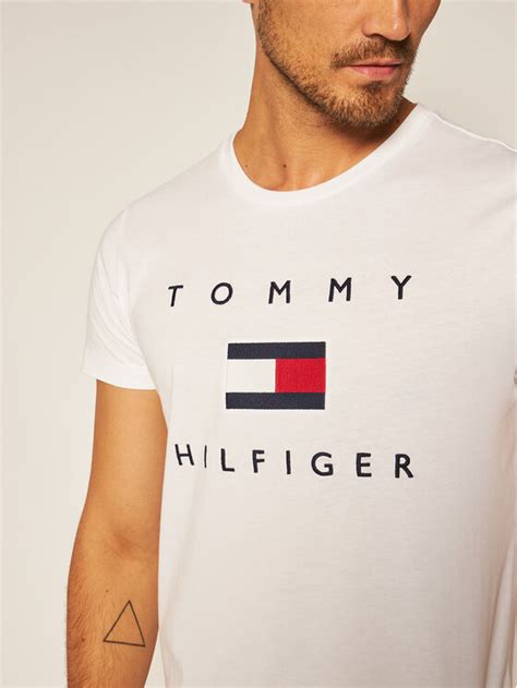 Tommy Hilfiger T Särk Flag Mw0mw14313 Valge Regular Fit Modivo Ee