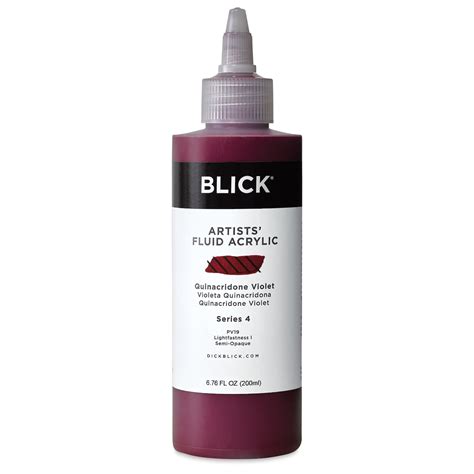 Blick Artists Fluid Acrylic Quinacridone Violet 200 Ml Michaels