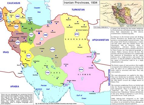 Prowincje Iranu Dawna Persja W 1934 Roku