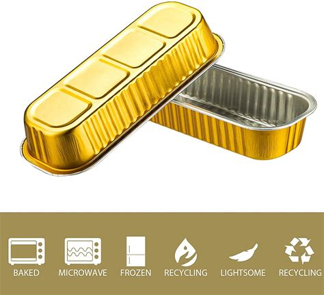 Aluminum Foil Mini Loaf Pans With Lids Rectangle Baking Cups Muffin Tins Disposable Baking Tins