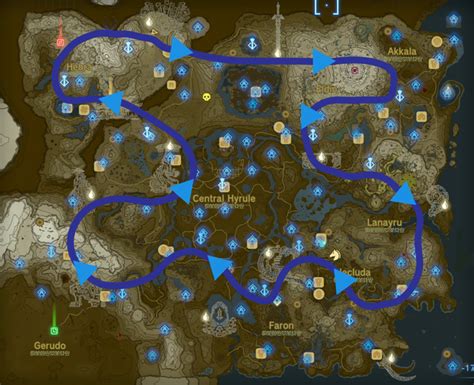 Zelda Tears Of The Kingdom Light Dragon Location Map Route And