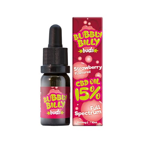 Bubbly Billy Buds 15 Strawberry Flavoured CBD Oil 10ml Multitrance