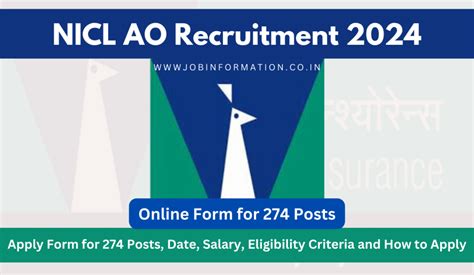 Nicl Ao Recruitment 2024 Out Apply Form For 274 Posts Date Salary