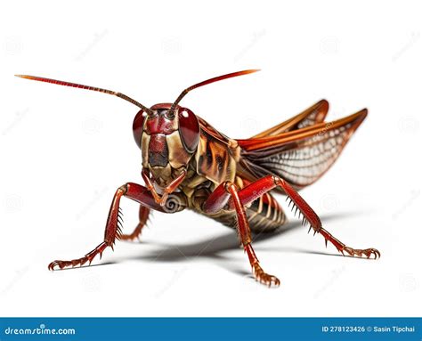 A Stunning Grasshopper Isolated On White Background Stock Illustration Illustration Of Jump