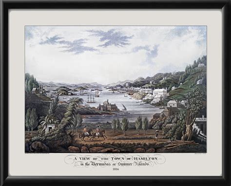 Hamilton Bermuda 1816 | Vintage City Maps - Restored Bird's Eye Views