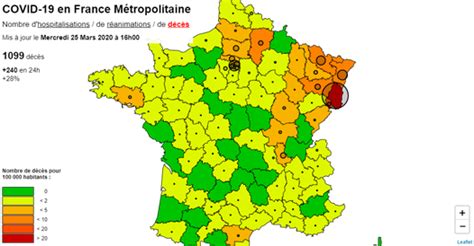 Covid Carte Des Cas En France M Tropolitaine Data Gouv Fr