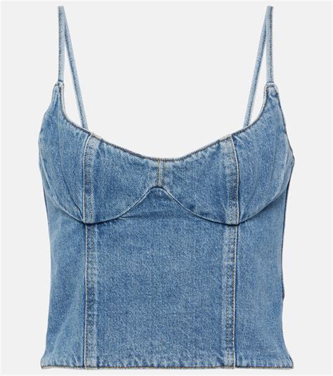 Denim Bustier In Blue Magda Butrym Mytheresa