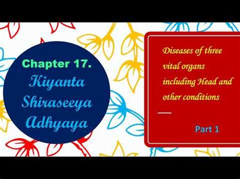 Chapter 17 Kiyanta Shiraseeya Adhyaya PART 1 5 TYPES OF SHIROROGA