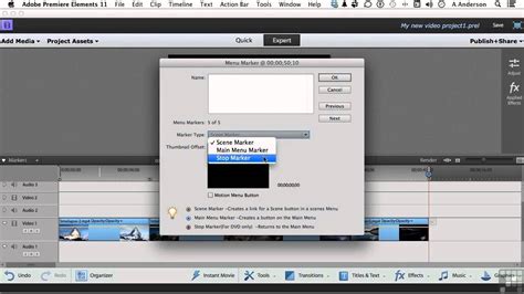 Adobe Premiere Elements 11 Tutorial Creating A Dvd Movie Menu Youtube