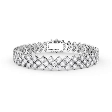 Eternity Three Row Diamond Cz Silver Tennis Bracelet Jian London Silver Bracelets