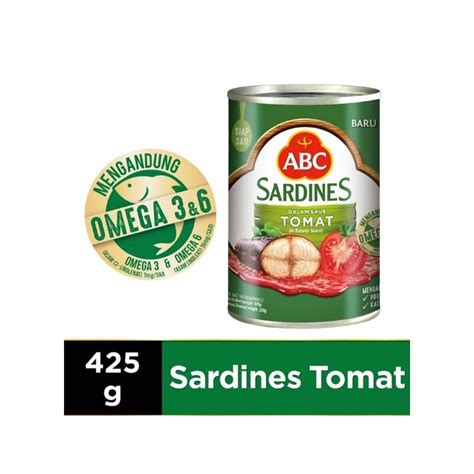 Jual ABC SARDINES 425 GRAM Sardines Tomat Shopee Indonesia