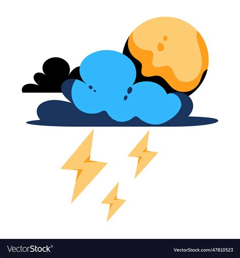 Cloud lightning Royalty Free Vector Image - VectorStock