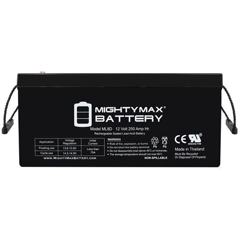 12v 250ah Sealed Lead Acid Battery For Scada Systems Solar Backup Mightymaxbattery