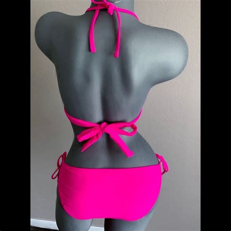 Ninety Nine Swim Ninetynine Fuchsia Sequin Bling Pushup Bikini Sm Poshmark