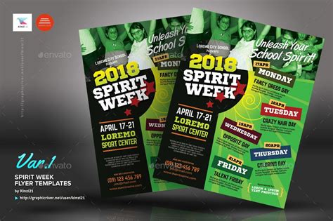 Spirit Week Flyer Templates | Flyer template, Free psd flyer templates ...