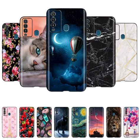 For Itel Vision2 Plus Case Itel P37 Pro Phone Cases Silicone Black