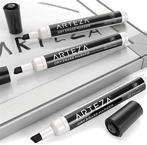 Arteza Dry Erase Markers Bulk Pack Of Chisel Tip Black Color With