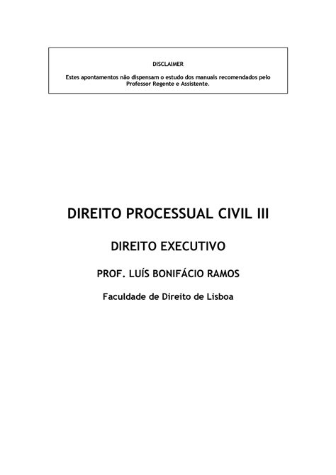 47734684 Processo Executivo DIREITO PROCESSUAL CIVIL III DIREITO