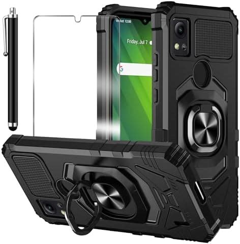 Amazon For Cricket Icon 5 Case With Tempered Glass Screen